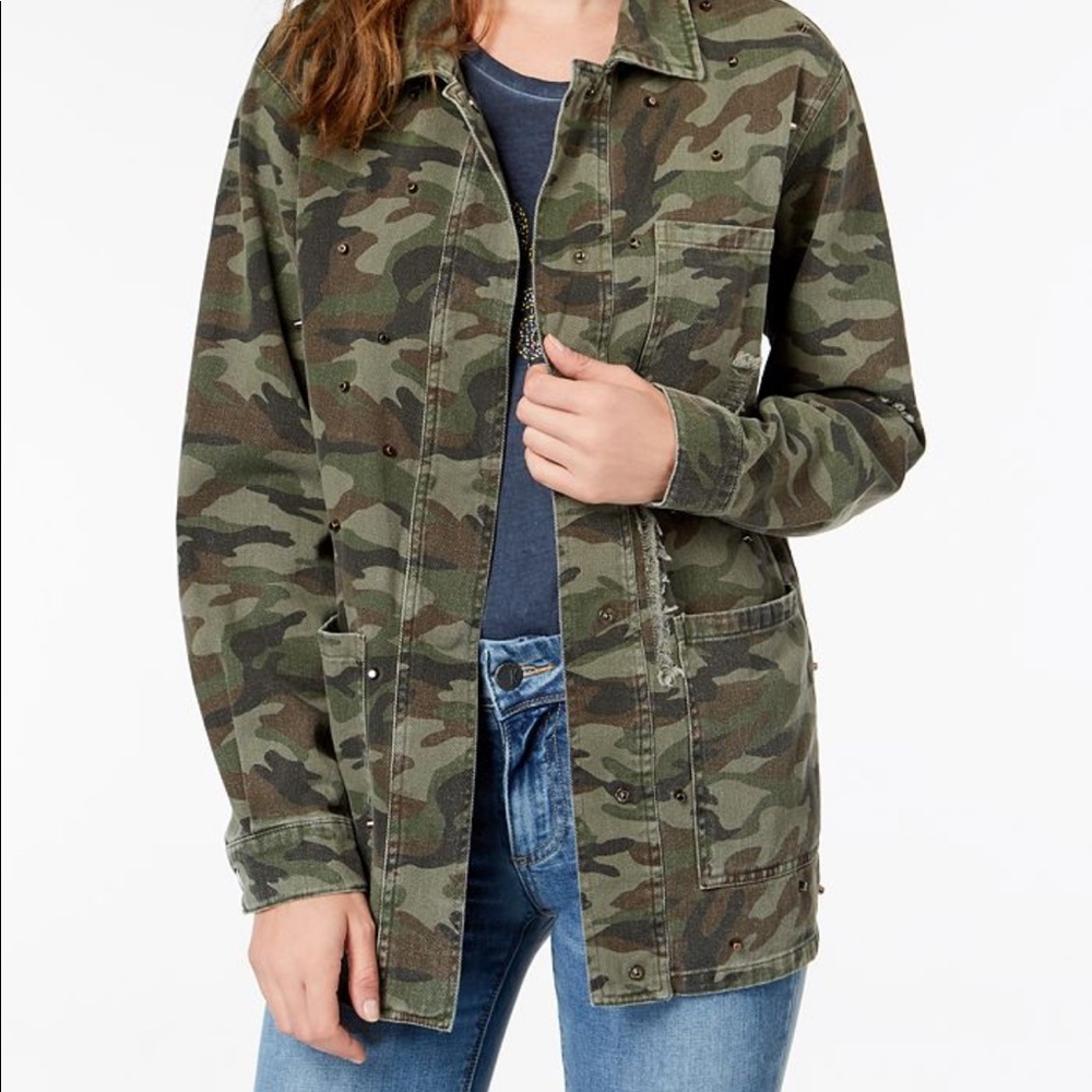 KUT from the Kloth studded/ distressed army jacket